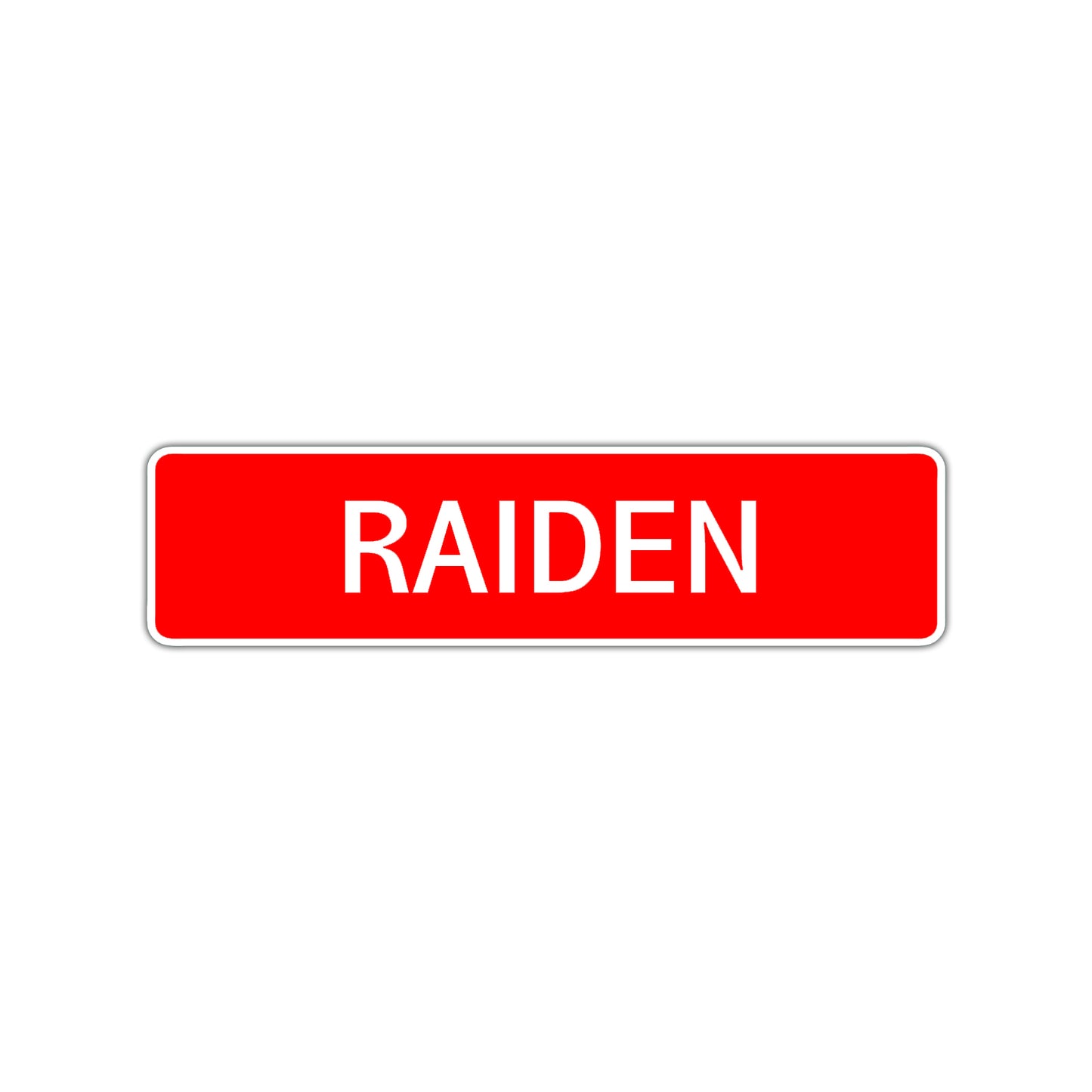 Raiden Street Sign Children Name Room Plate