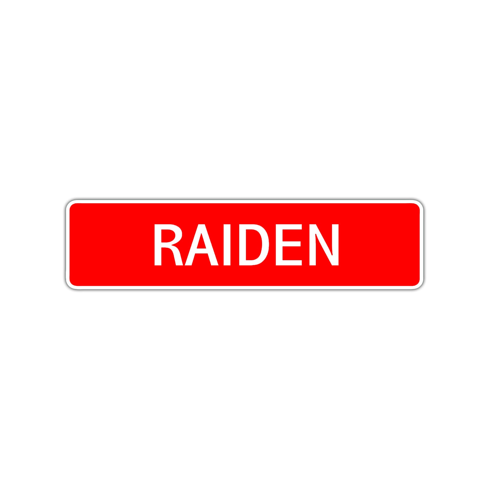 Raiden Street Sign Children Name Room Plate