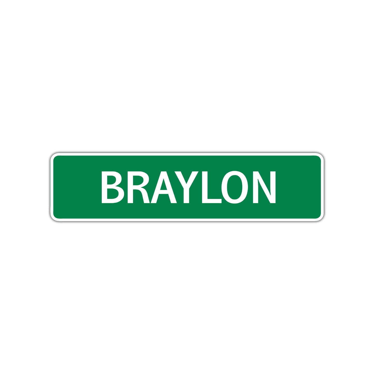 Braylon Street Sign Children Name Room Plate