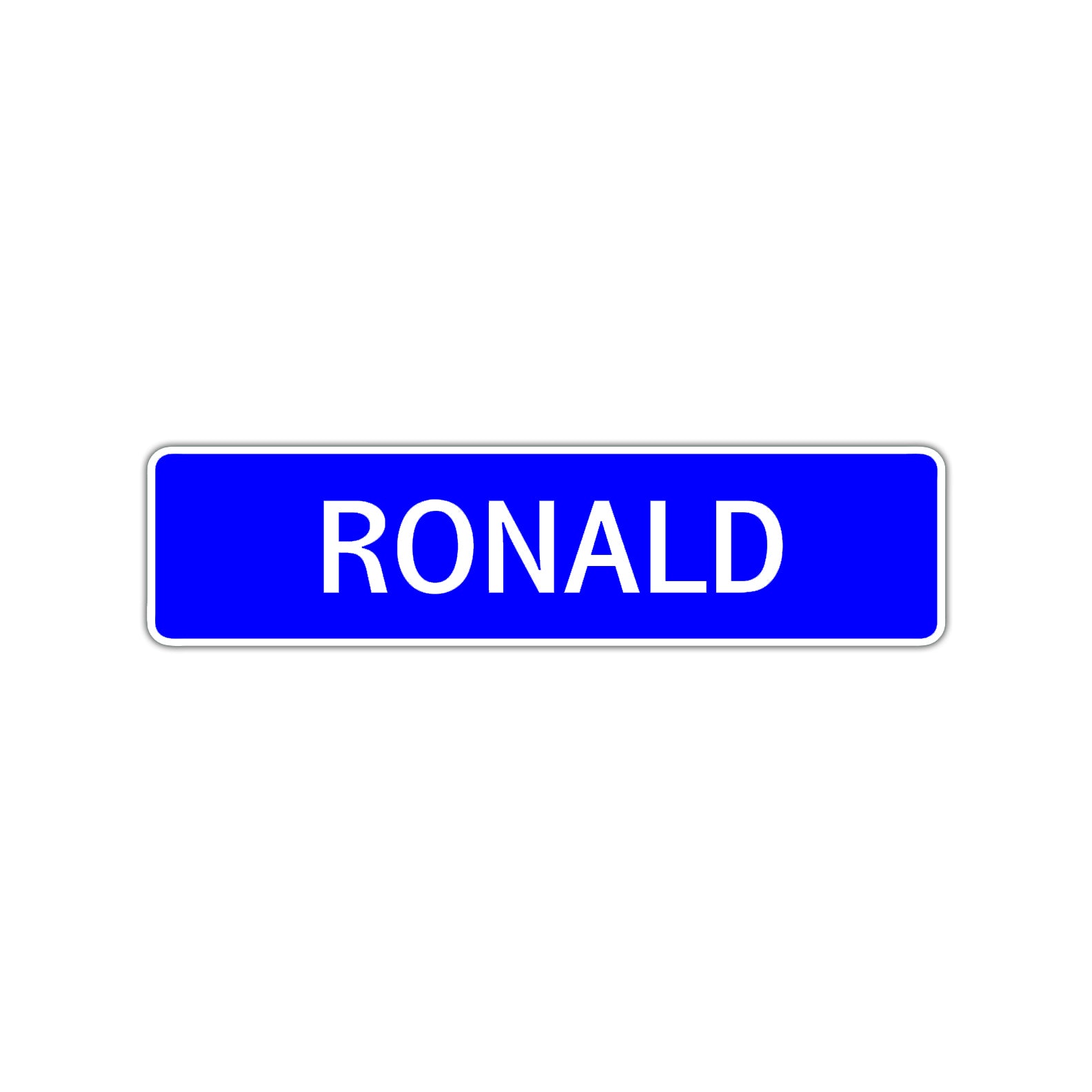 Ronald Street Sign Children Name Room Plate