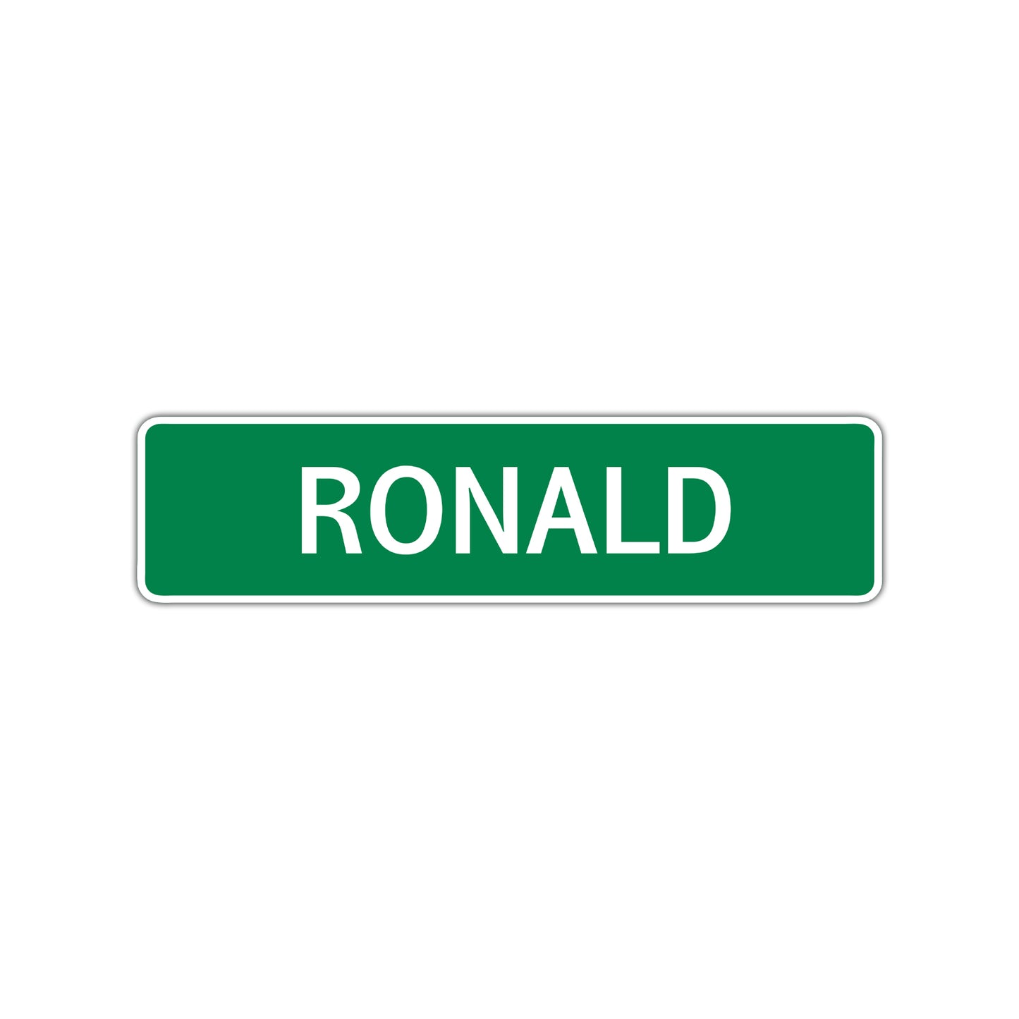 Ronald Street Sign Children Name Room Plate