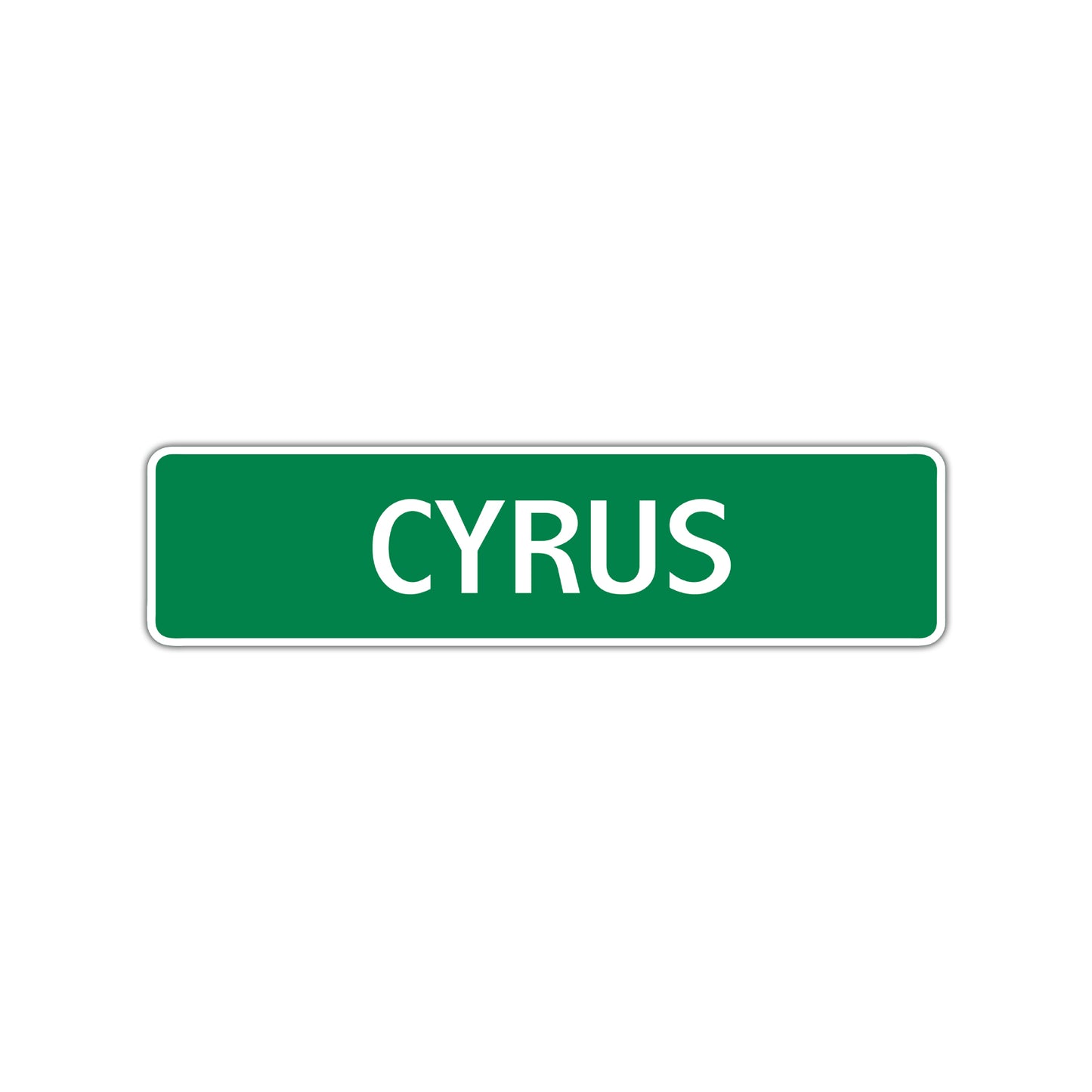 Cyrus Street Sign Children Name Room Plate