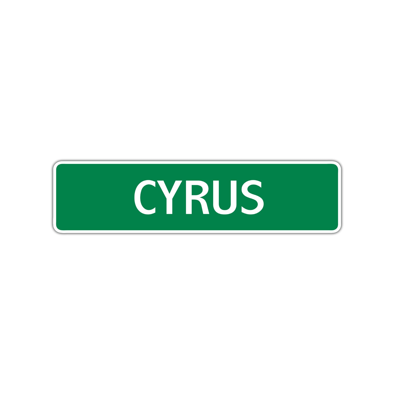 Cyrus Street Sign Children Name Room Plate