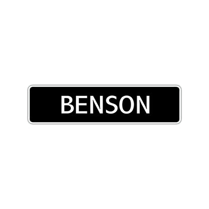 Benson Street Sign Children Name Room Plate
