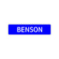 Benson Street Sign Children Name Room Plate