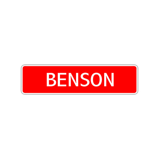 Benson Street Sign Children Name Room Plate