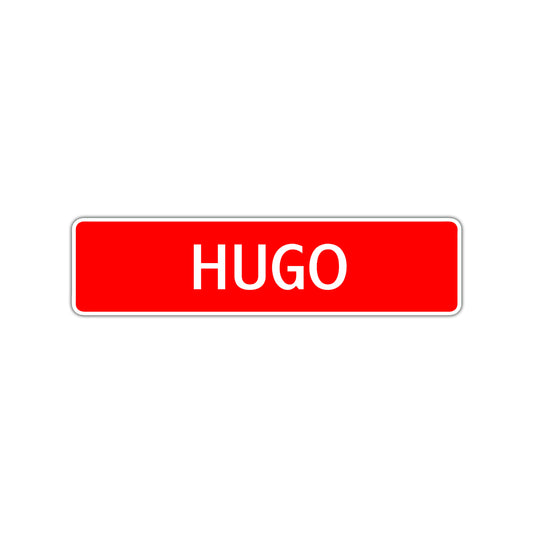 Hugo Street Sign Children Name Room Plate
