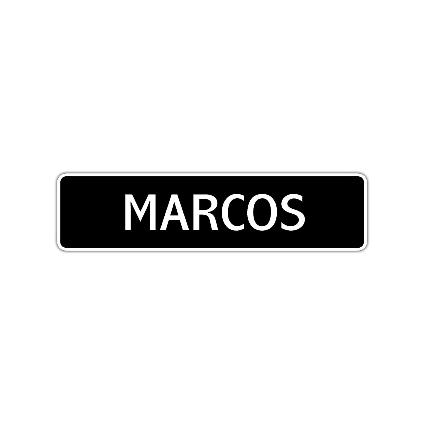 Marcos Street Sign Children Name Room Plate
