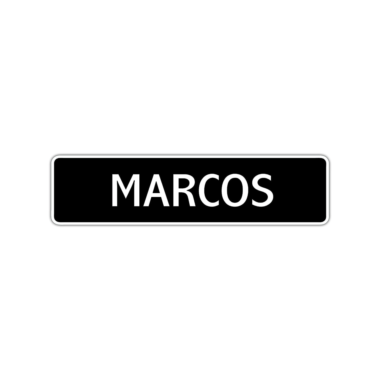 Marcos Street Sign Children Name Room Plate