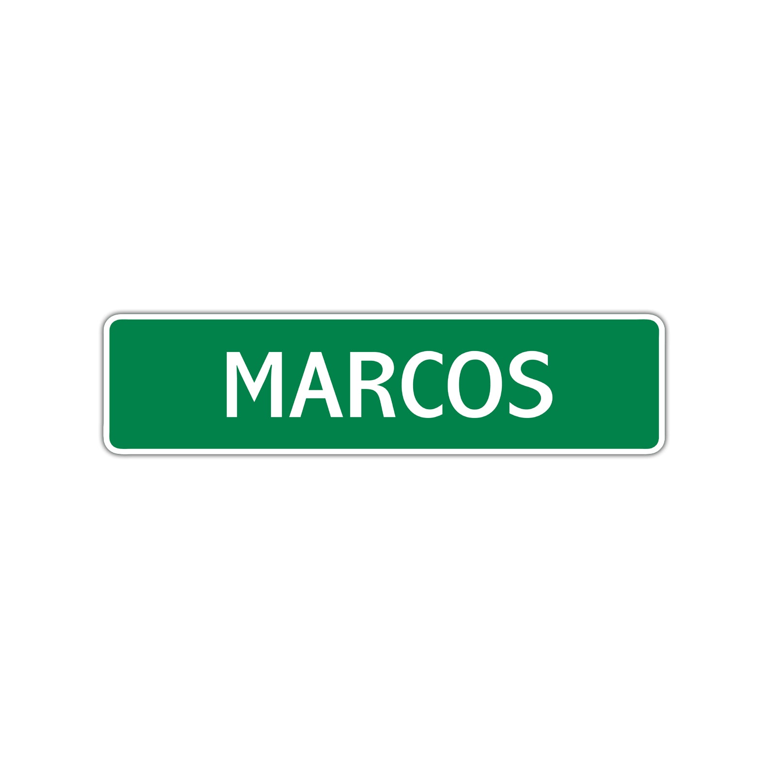 Marcos Street Sign Children Name Room Plate