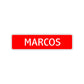 Marcos Street Sign Children Name Room Plate
