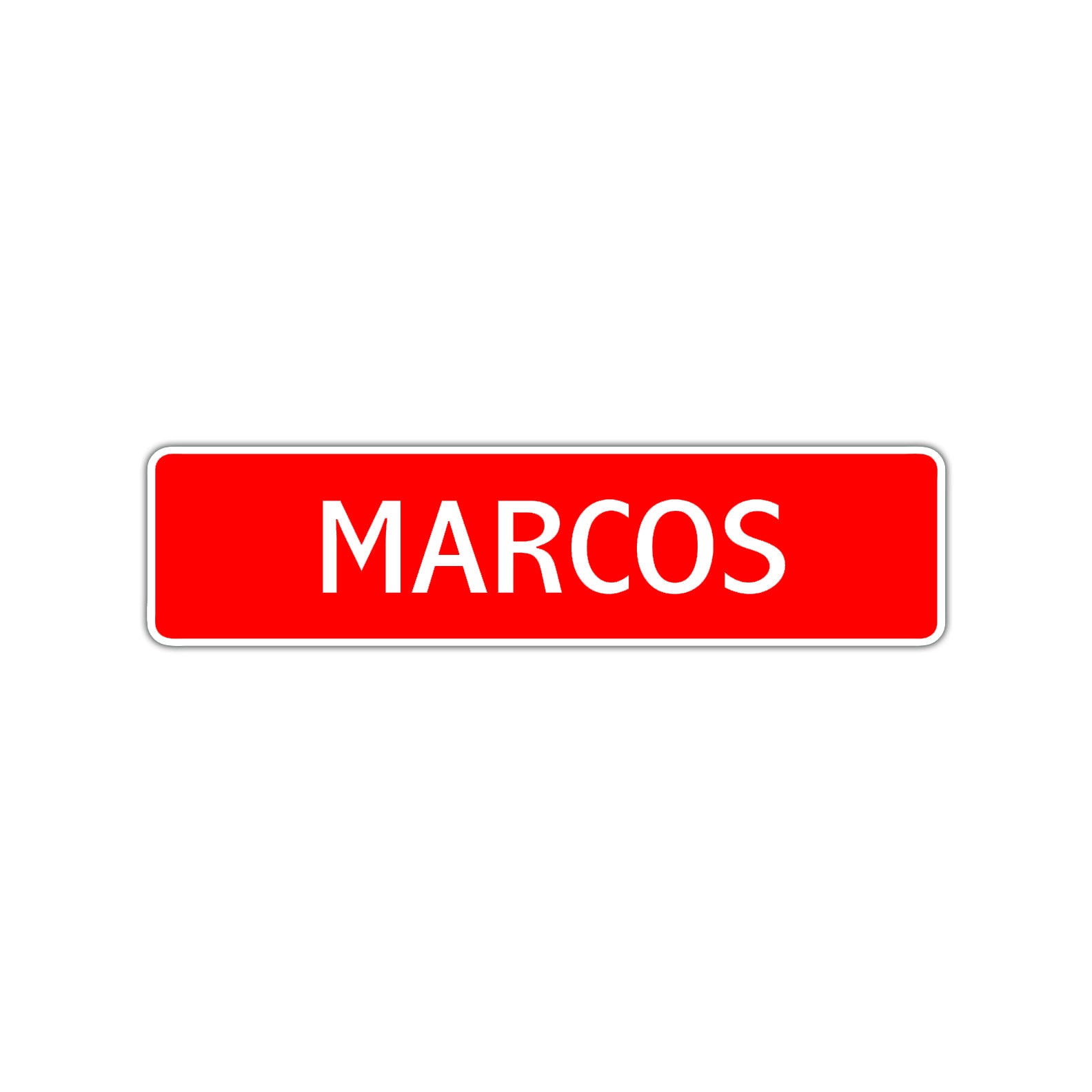 Marcos Street Sign Children Name Room Plate