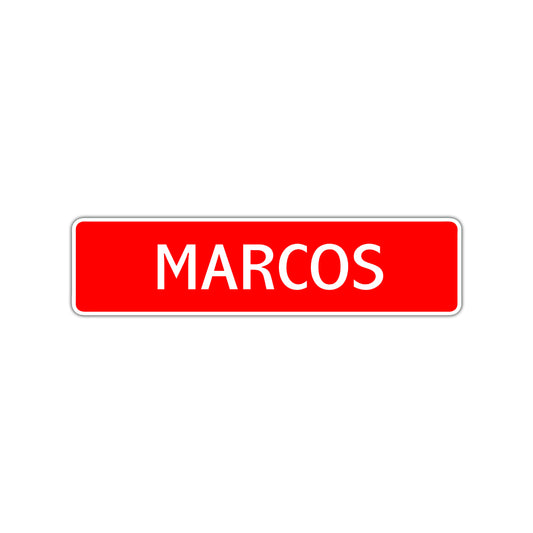 Marcos Street Sign Children Name Room Plate