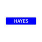 Hayes Street Sign Children Name Room Plate