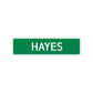 Hayes Street Sign Children Name Room Plate