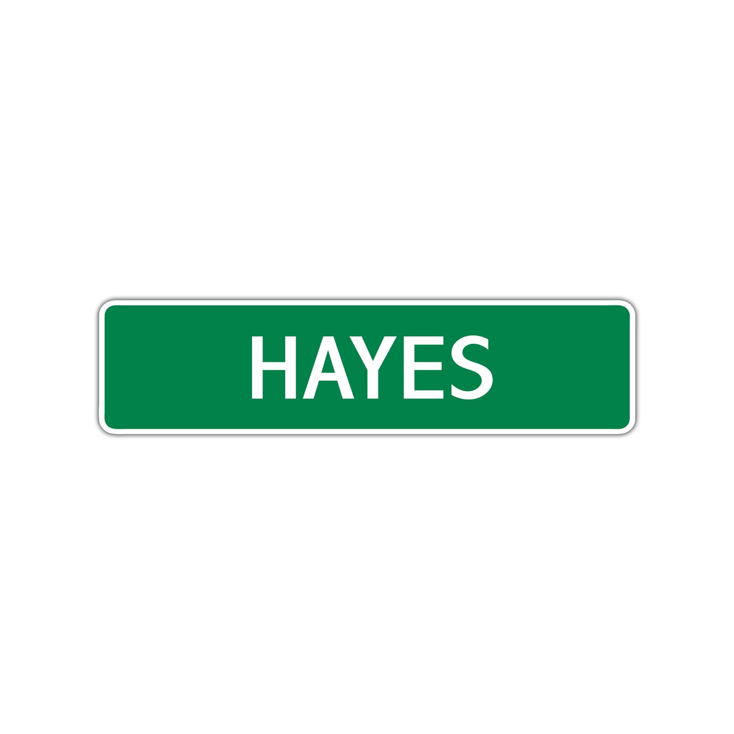 Hayes Street Sign Children Name Room Plate