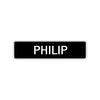 Philip Street Sign Children Name Room Plate