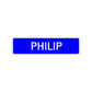 Philip Street Sign Children Name Room Plate