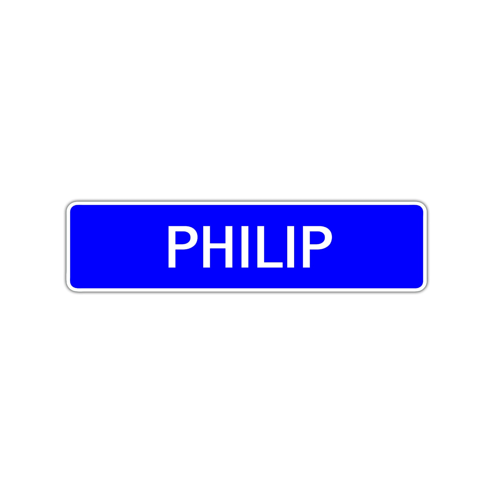 Philip Street Sign Children Name Room Plate