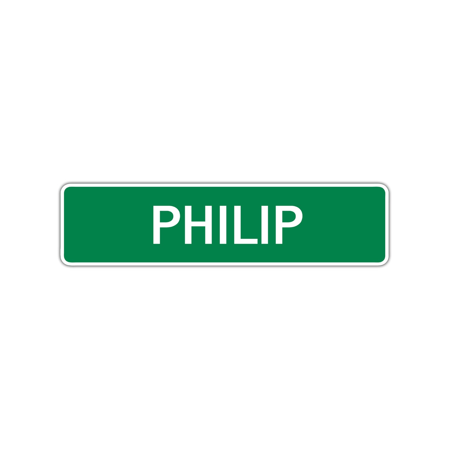 Philip Street Sign Children Name Room Plate