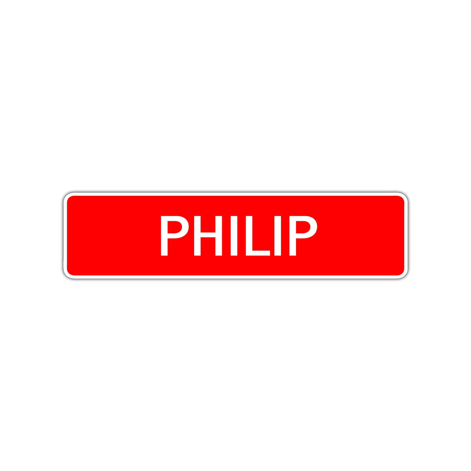 Philip Street Sign Children Name Room Plate