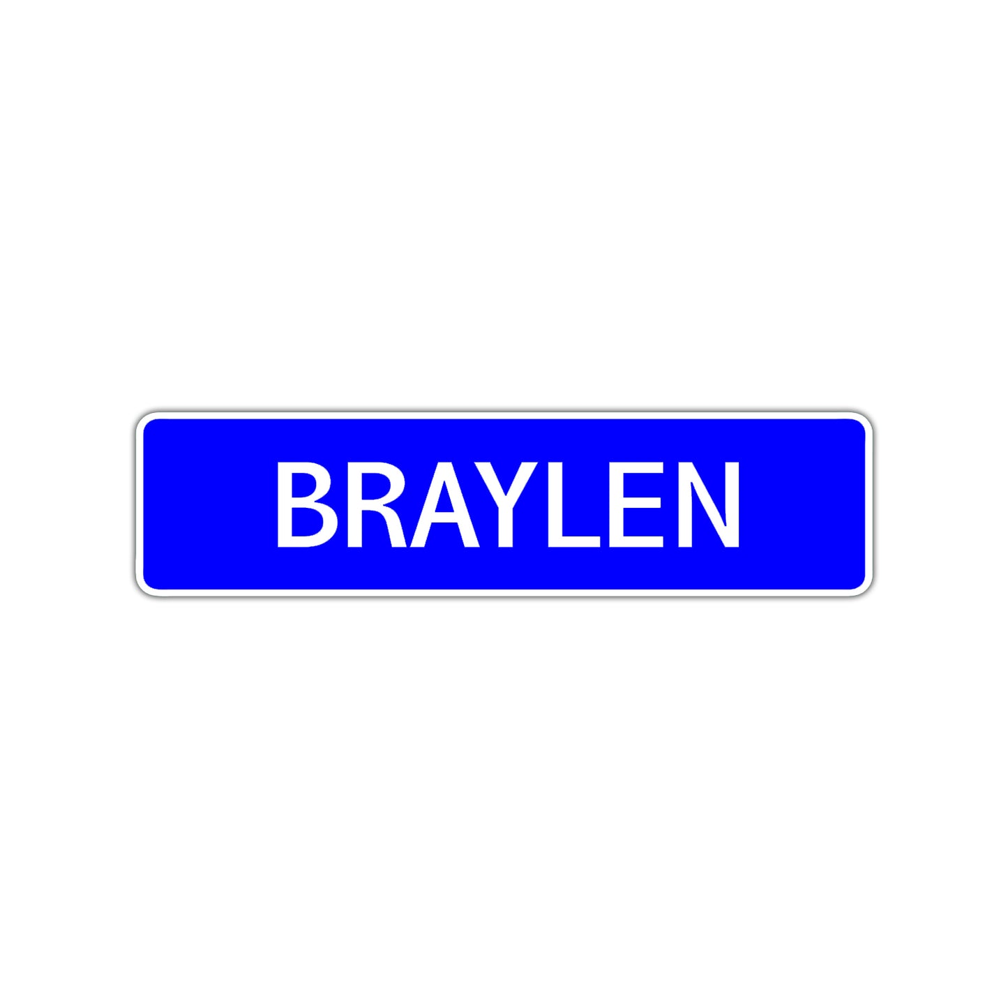 Braylen Street Sign Children Name Room Plate