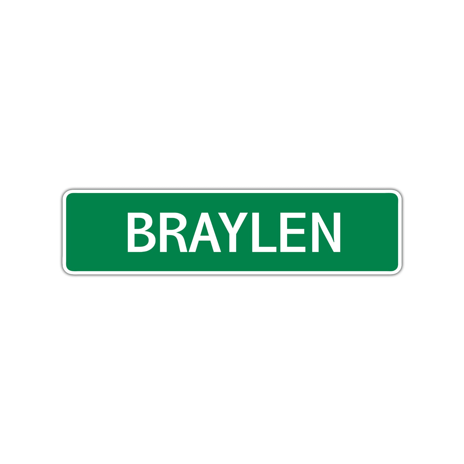 Braylen Street Sign Children Name Room Plate