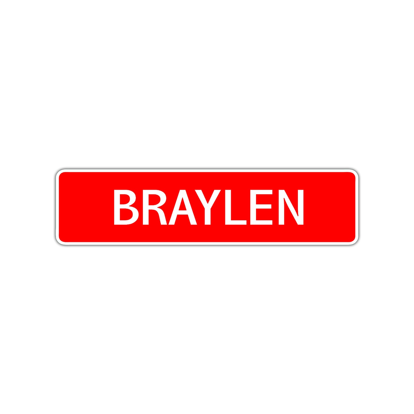 Braylen Street Sign Children Name Room Plate