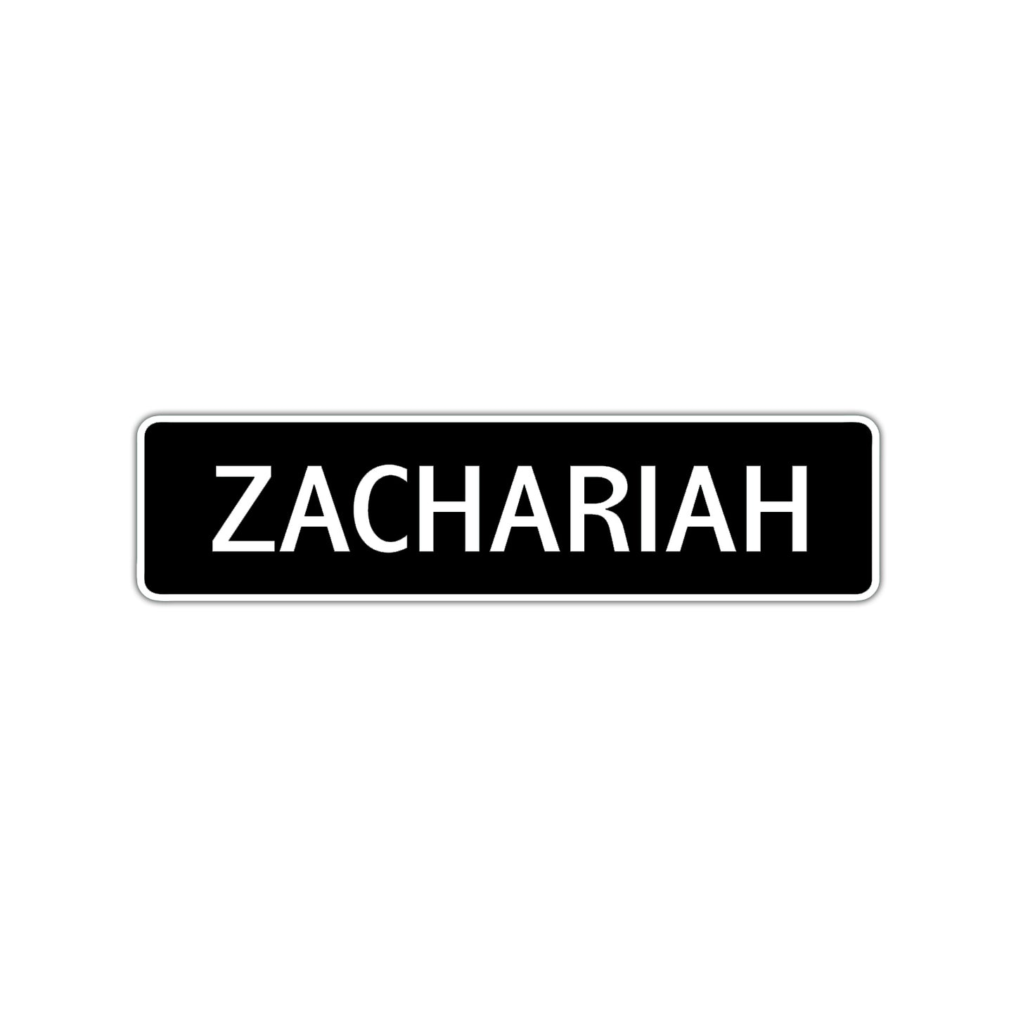 Zachariah Street Sign Children Name Room Plate