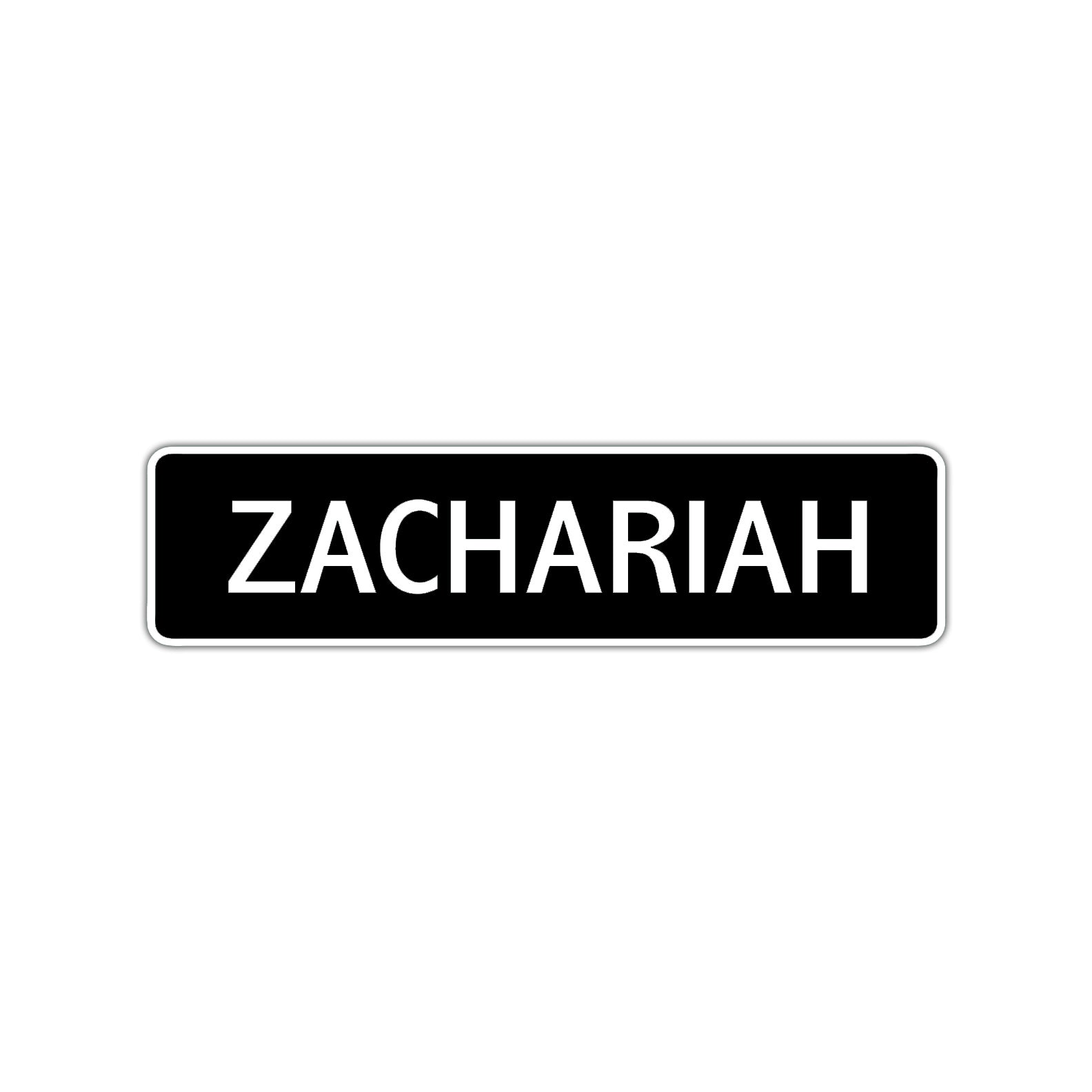 Zachariah Street Sign Children Name Room Plate