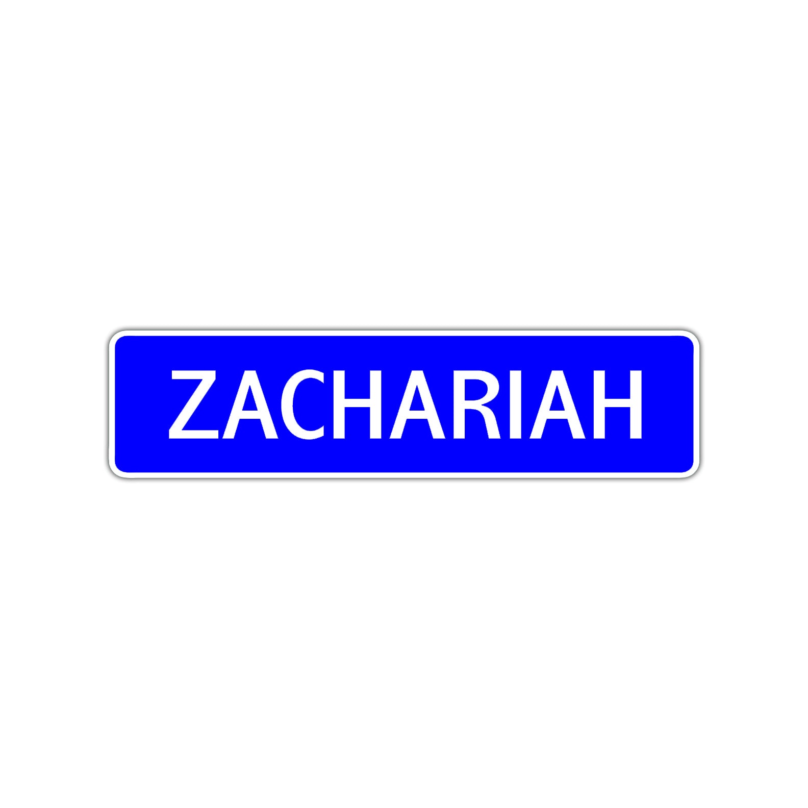 Zachariah Street Sign Children Name Room Plate