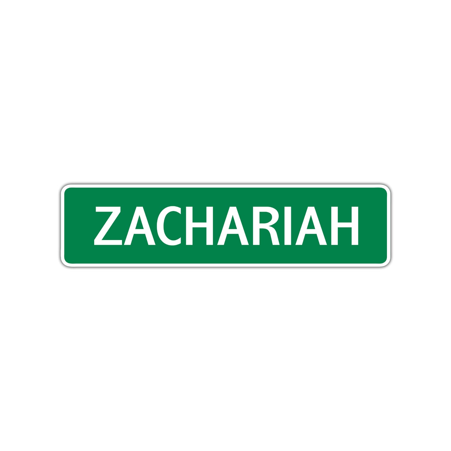 Zachariah Street Sign Children Name Room Plate