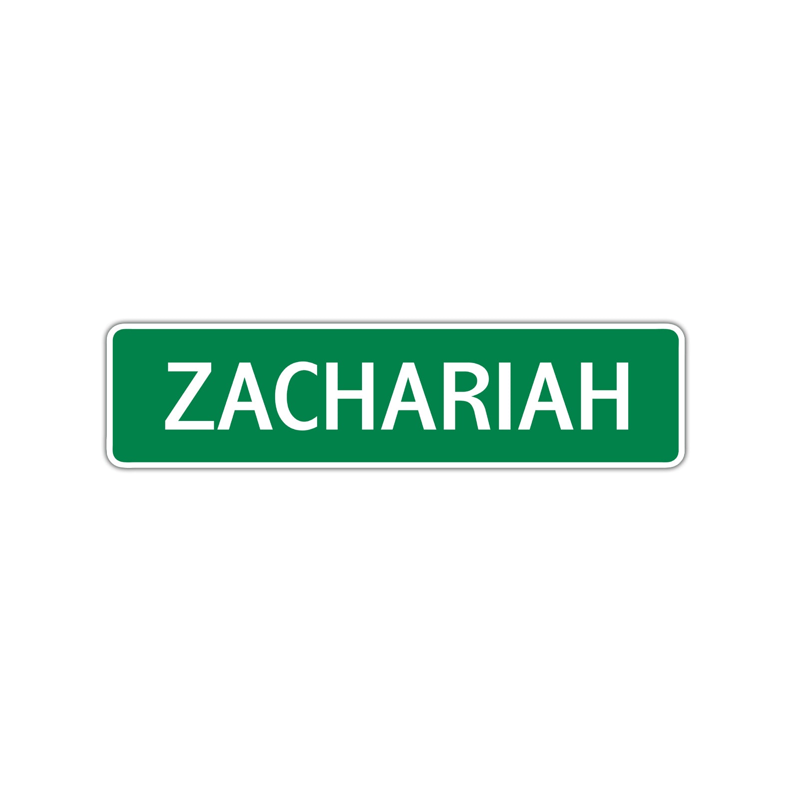Zachariah Street Sign Children Name Room Plate