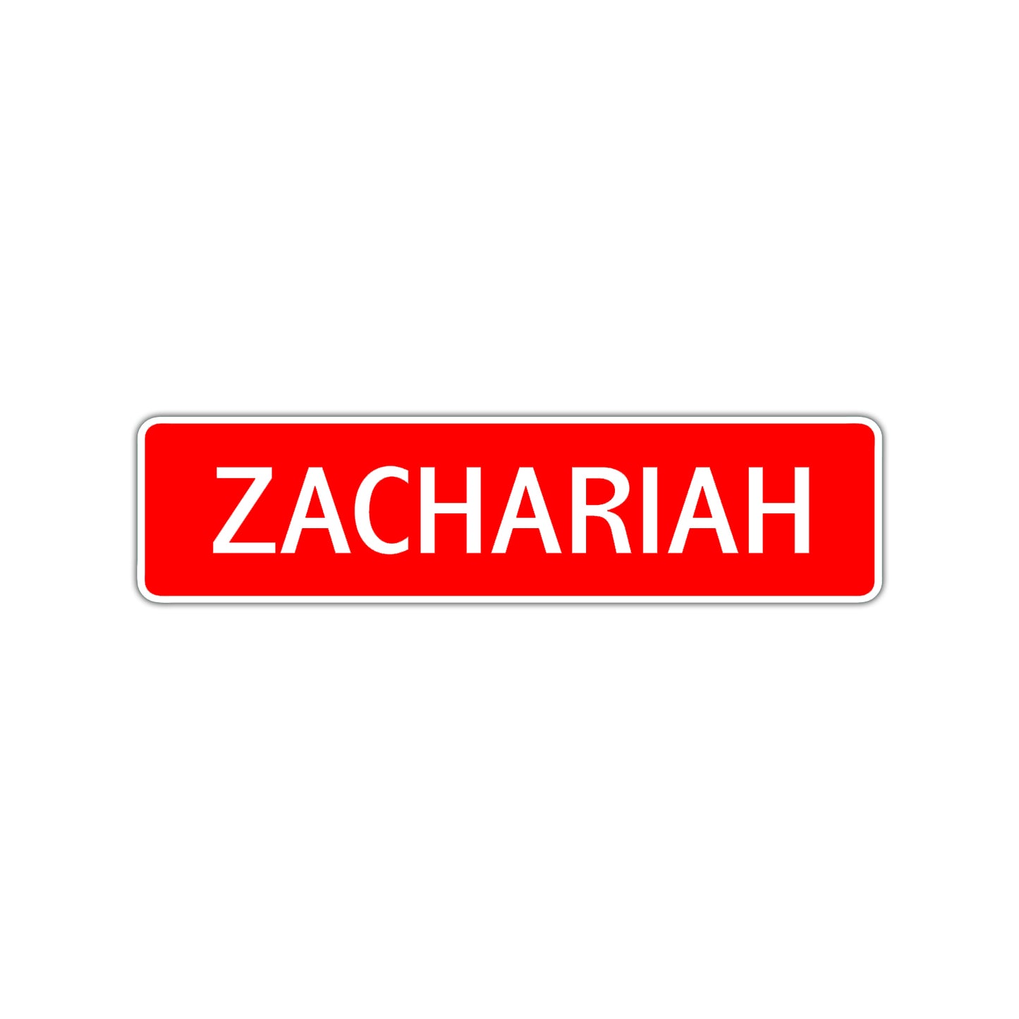 Zachariah Street Sign Children Name Room Plate