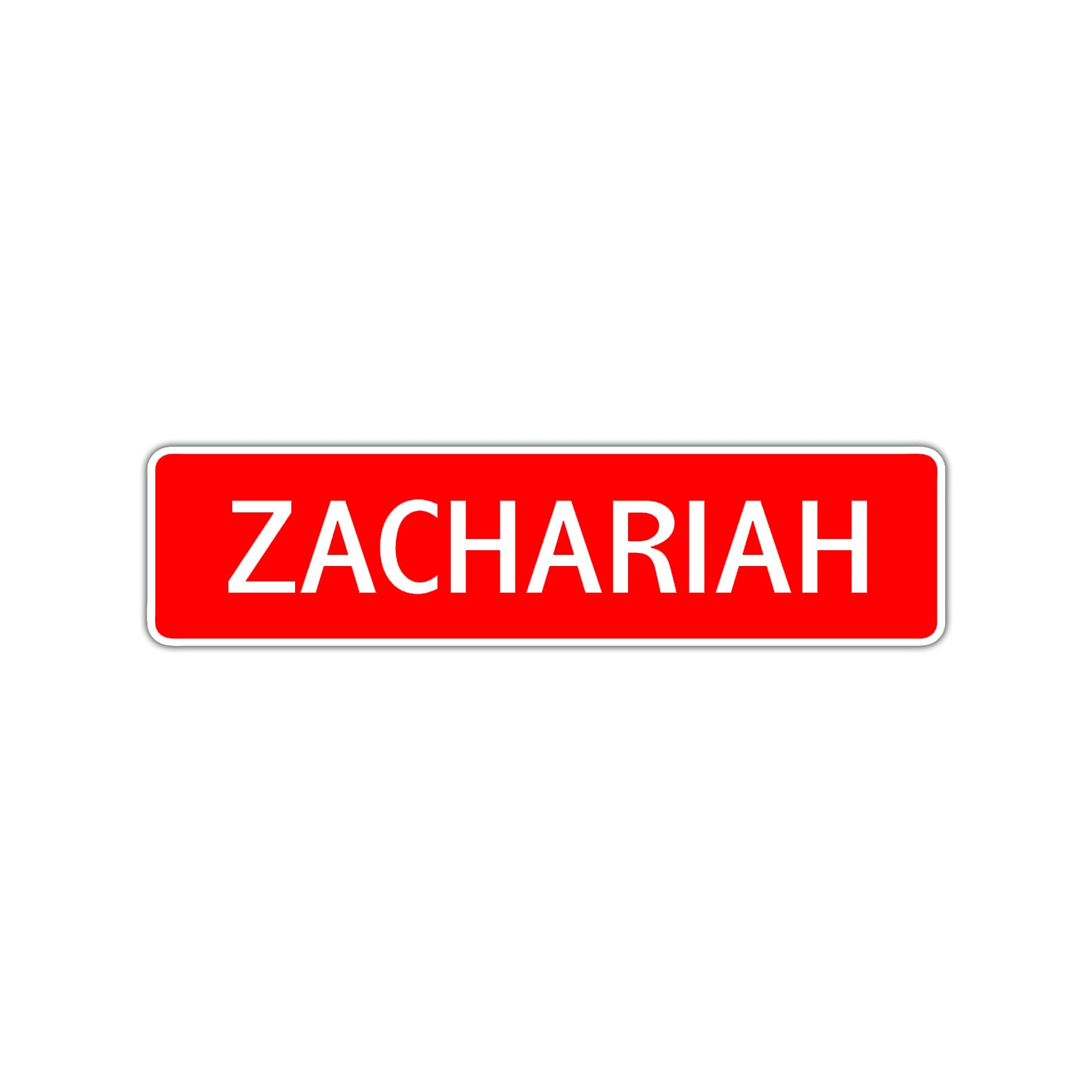 Zachariah Street Sign Children Name Room Plate