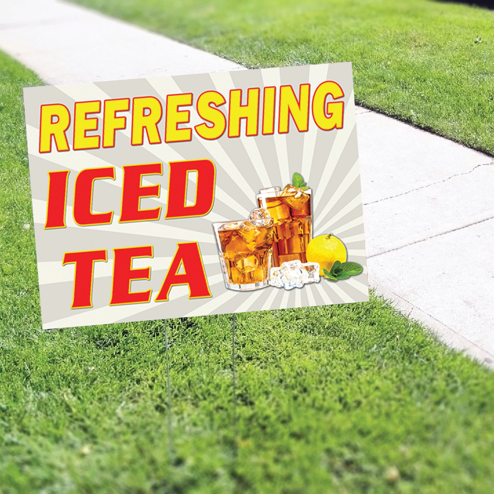 Refreshing Iced Tea Coroplast Yard Sign