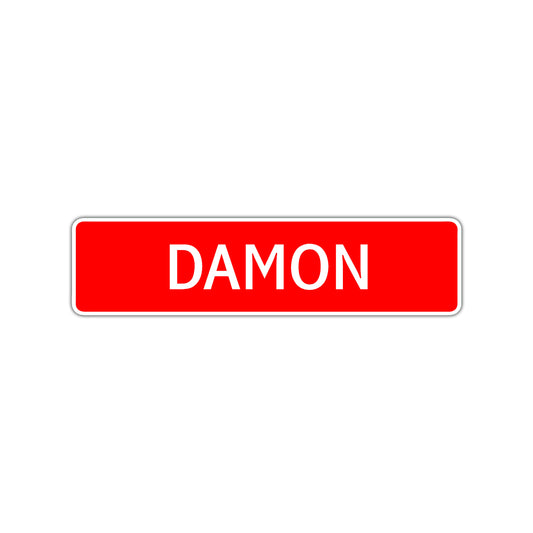 Damon Street Sign Children Name Room Plate