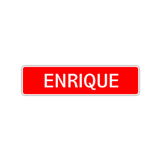 Enrique Street Sign Children Name Room Plate