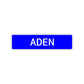 Aden Street Sign Children Name Room Plate