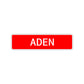 Aden Street Sign Children Name Room Plate