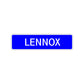 Lennox Street Sign Children Name Room Plate