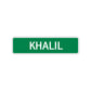 Khalil Street Sign Children Name Room Plate