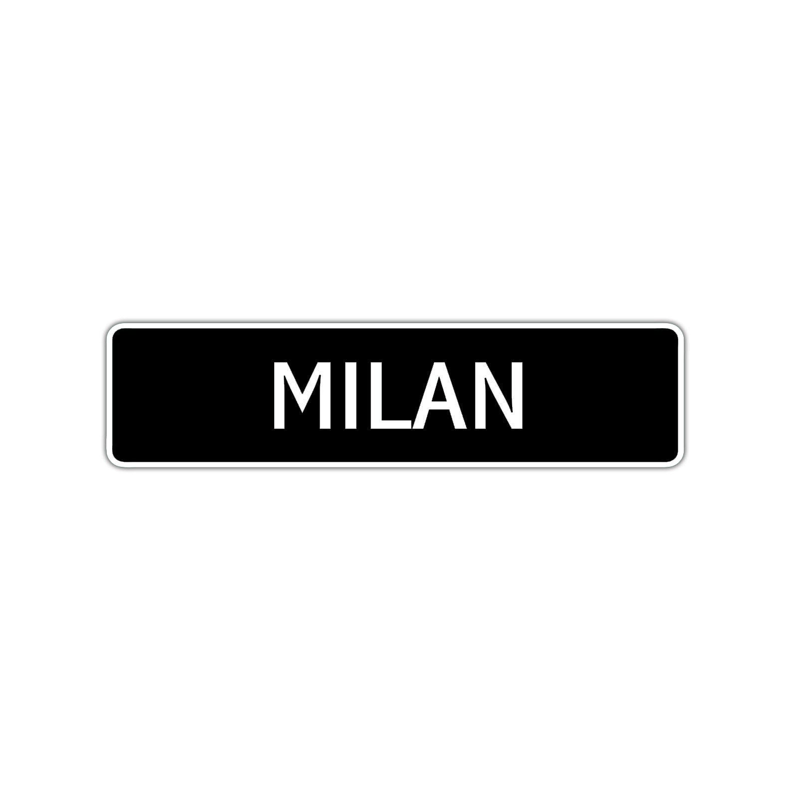Milan Street Sign Children Name Room Plate