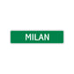 Milan Street Sign Children Name Room Plate