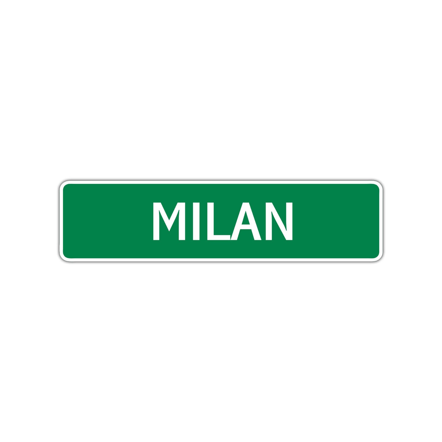 Milan Street Sign Children Name Room Plate