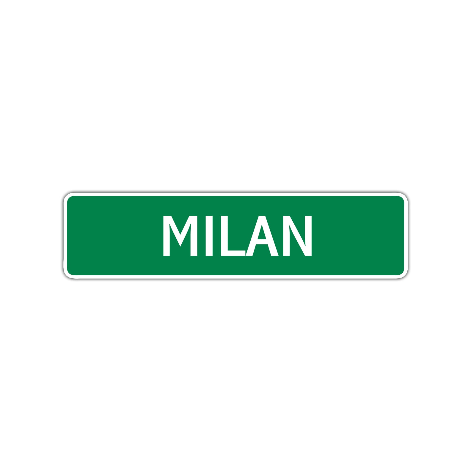 Milan Street Sign Children Name Room Plate