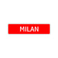Milan Street Sign Children Name Room Plate