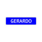 Gerardo Street Sign Children Name Room Plate