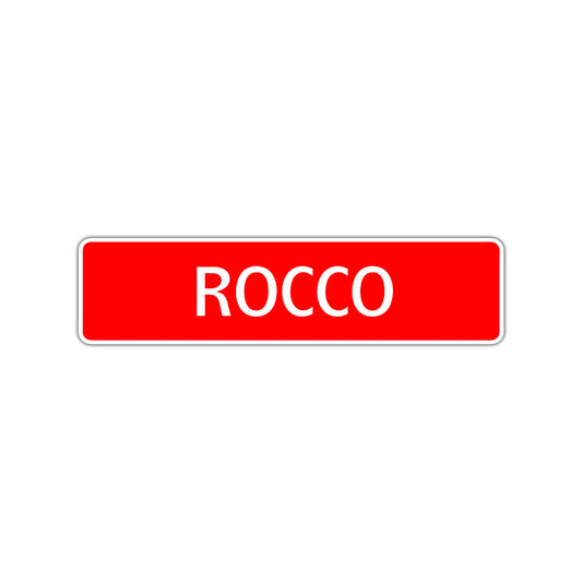 Rocco Street Sign Children Name Room Plate