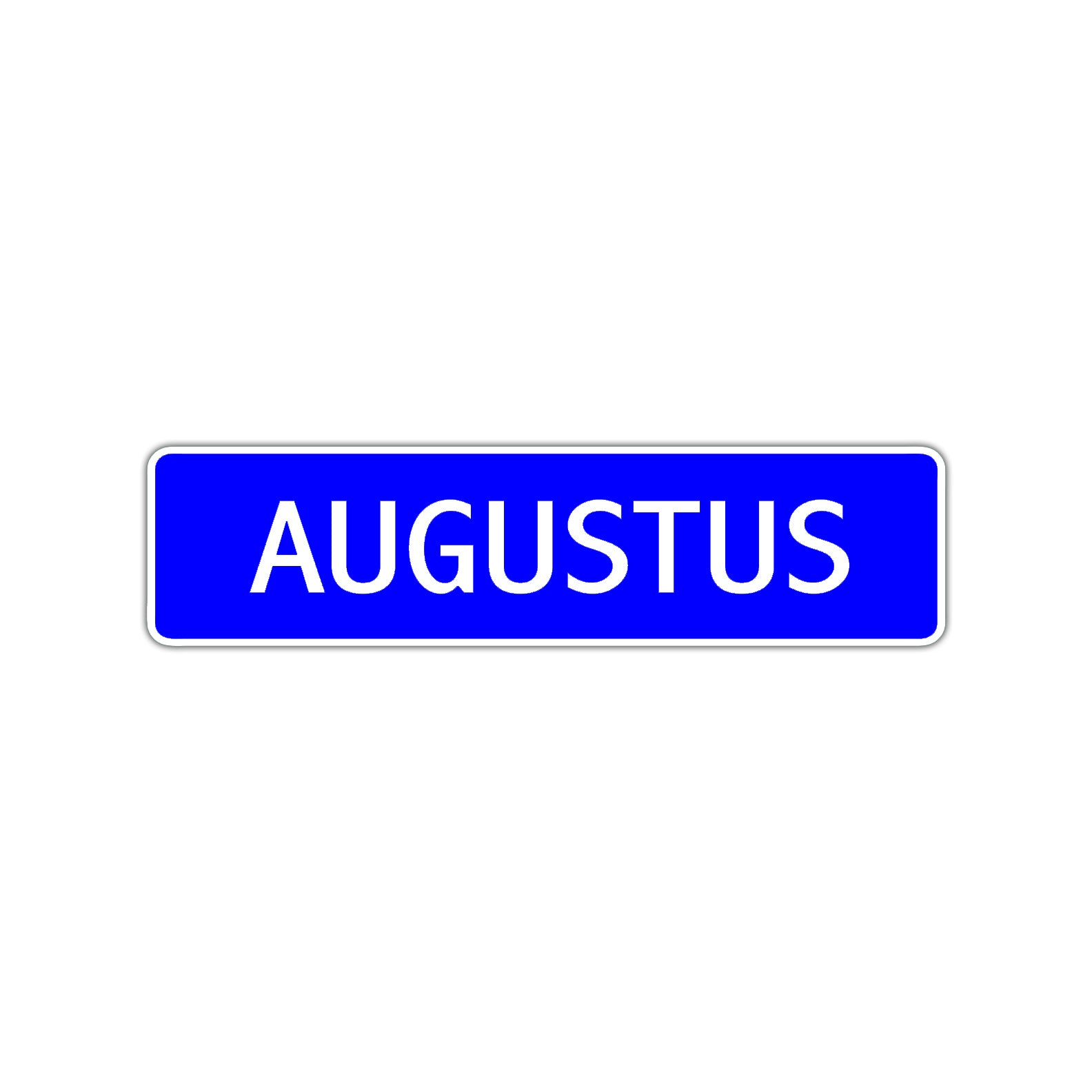 Augustus Street Sign Children Name Room Plate
